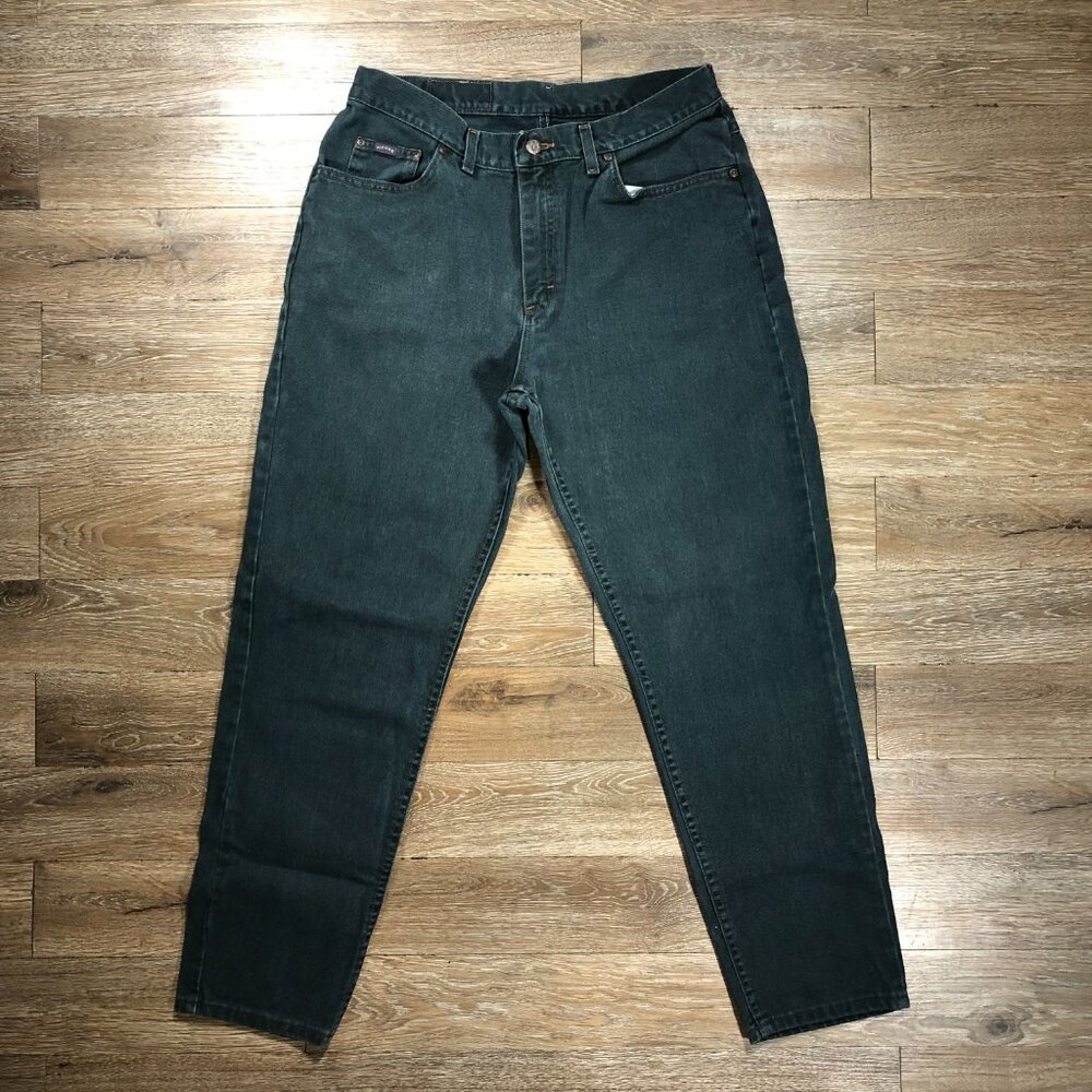 Lee Riders Woman Jeans 34x30 Jade Green Western Rodeo Vintage 90's Denim Mom
